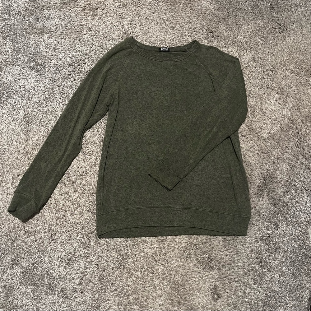 Buffalo David Bitton Olive Green Top